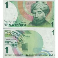 Израиль 1 шекель образца 1986 года UNC p51
