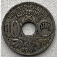 Франция 10 сантимов 1919 г.