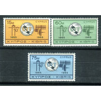 Кипр - 1965г. - 100 лет международному телекоммуникационному союзу - 3 марки - полная серия, MNH [Mi 253-255]. #4-B6-Z-1-6