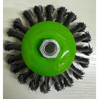 Щетка для УШМ, 125 мм, М14, "тарелка", крученая металлическая проволока Сибртех