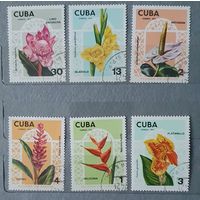 Куба цветы 6шт 1974г