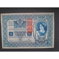 1000 крон 1919 года. Австрия.  Большая банкнота. xF. Распродажа.