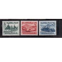 Германия-1939,(Мих.695-697)  **  , Автомобили, Автогонки, Надп.(полная серия)