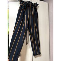 Брюки стильные в полоску, р.40-42
