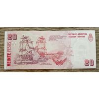 Werty71 Аргентина 20 песо 2003 UNC банкнота Корабль 2018