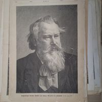 Композиторъ Иоганнъ Брам 1893г. Гравюра энциклопедическая 19-20век. 30х21см. СПБ. РАСПРОДАЖА КОЛЛЕКЦИИ.