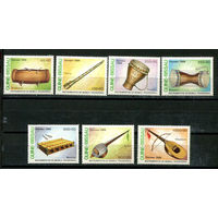 Гвинея-Бисау - 1989 - Традиционные музыкальные инструменты - [Mi. 1011-1017] - полная серия - 7 марок. MNH.  (Лот 47HW)-TG3P31
