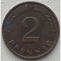 Германия 2 пфеннига 1963 г. G