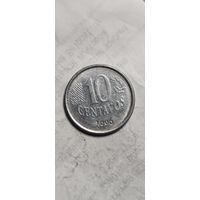 Бразилия 10 сентавос 1996