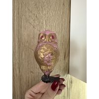 Елочная игрушка Сова филин ссср редкий окрас