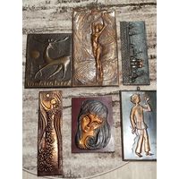 6 красивых чеканов ссср,есть большие,с рубля