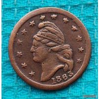 США 1 цент 1863 года. Гражданская война. Моряк. New York. Предложи свою цену или обмен!