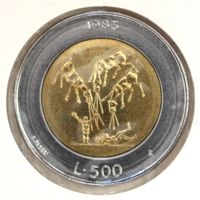 Сан-Марино 500 лир 1983 год "Ядерная угроза"