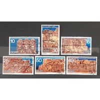 ГДР 1970г. Серия "Археологические исследования". 6 марок из 7. гаш.