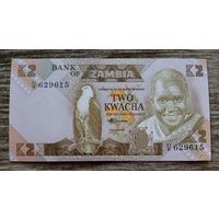 Werty71 Замбия 2 квача 1980 1988 UNC банкнота