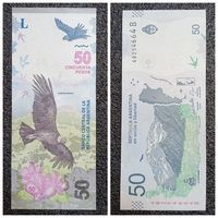 50 песо Аргентина обр. 2018 г. UNC