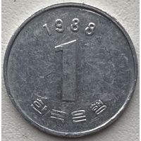 Южная Корея 1 вона 1988 г.