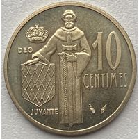 Монако 10 сантимов 1975 г. Из набора