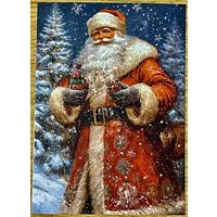 Открытка новогодняя чистая 10х15 см.