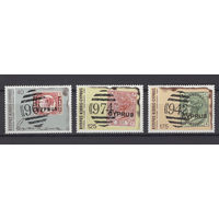 Кипр / CYPRUS 1980** Почтовое дело, серия 3 марки, марки на марках