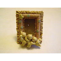 Рамка для фото "Медвежата" (настольная, hand made)