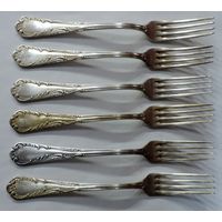 Вилки мельхиоровые посеребренные 70-е годы Германия. Длина 18.6 см.