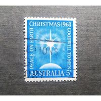 Марка Австралия 1963 год Рождество