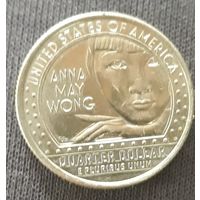 25 центов (квотер) 2022 D США Анна Мей Вонг