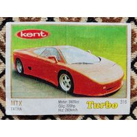 Вкладыш Turbo (Турбо) 5 серия (261-330, Yellow, золотая толстая рамка), номер 316, MTX Tatra. #2. Возможен небольшой торг.