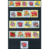 Бурунди - 1972г. - орхидеи - 18 марок - полная серия, MNH, гашёные с клеем [Mi 881-898]. #3-Bu-85-B-1