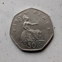 50 пенсов 2002 года Великобритания. Королева Елизавета 2.