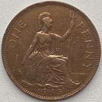 Великобритания 1 пенни 1945 г.