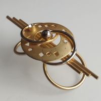 Кольцо для платка.  Винтаж . Жёлтый металл. Вставка. 7,5х3,5х2,5 см