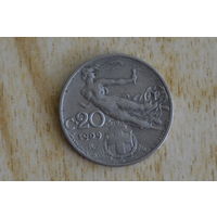 Италия 20 чентезимо 1909 с 1 руб