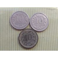 10 грош Польша 1992,2005,2000 годы  лот 9,     3 монеты