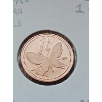 22. Распродажа коллекции! Папуа - Новая Гвинея 1 тойя, 1975 г. Из набора! Редкая! Тираж 67 000. Одна на ау! Пруф