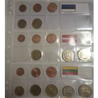 Набор монет евро, Эстония, Латвия, Литва