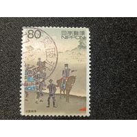 Япония, 1999. Сцена времен Русско-Японской войны. Mi-1,4 евро гаш.