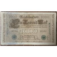 Банкнота 10000 марок 1910 год. Зеленая печать. Германская империя.