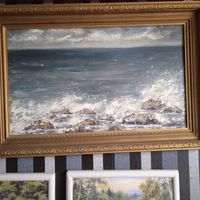 МОРЕ. масло.                   59х39см.    РАСПРОДАЖА КОЛЛЕКЦИИ.