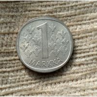 Werty71 Финляндия 1 марка 1967 серебро Блеск