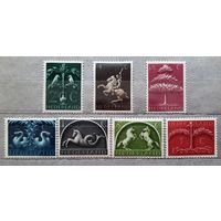 Нидерланды(Германская оккупация) 1943г. Серия из 7 марок. Германские символы. **