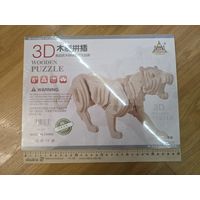 3D Пазл деревянный. Сборная модель. Тигр.