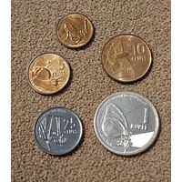 Сейшельские острова (Сейшелы) набор 5 монет 2021-2022 aUNC