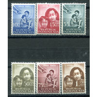 Индонезия - 1958г. - охрана здоровья - 6 марок - полная серия, MNH, пожелтение клея [Mi 215-220]. #4-W2-Z-1-8