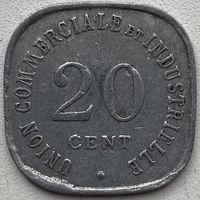Франция 20 сантимов 1917 г. Венсенн. Нотгельд