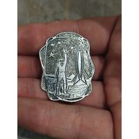 Зажим на пионерский галстук,космос ,хороший сохран