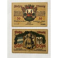 50 пфенигов (нотгельды) г. Германия Линденберг-2912