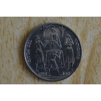 Ватикан 100 лир 1968 с 1 руб     тираж-315.000 шт