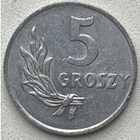 Польша 5 грошей 1949 г. Алюминий